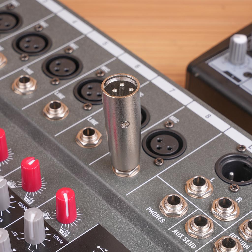 Аудиоадаптер 1/4-дюймовые 6,35 мм штекеры на 3-контактный XLR гнездо стерео микрофонный динамик адаптер конвертер разъем