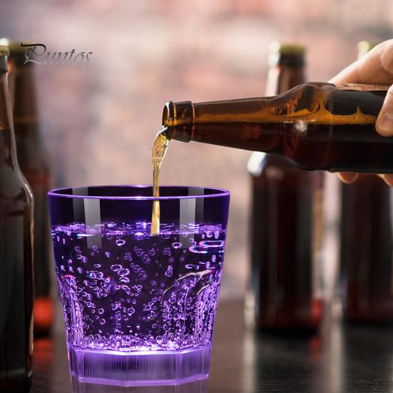 1/6 шт. светящиеся стопки со светодиодной подсветкой, бокалы для виски для вечеринки, светящиеся в темноте стопки, многоразовая посуда для напитков на день рождения, Рождество, свадьбу