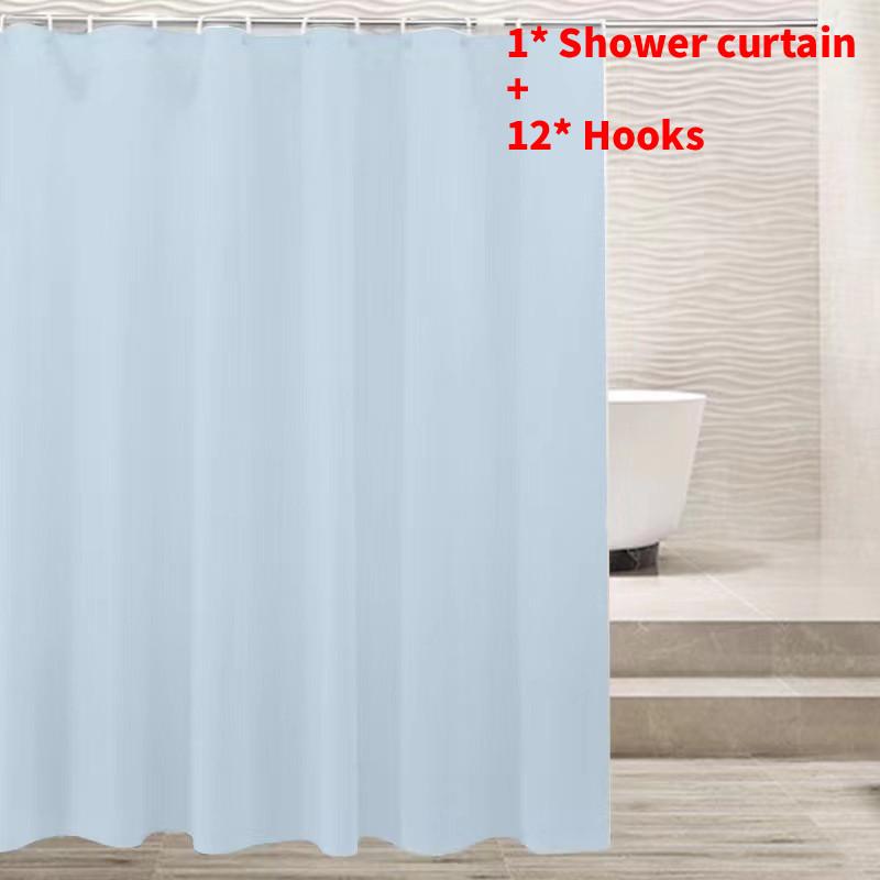 Цвет Однотонный Водонепроницаемый Полиэстер Набор Крючков для Шторы для Душа Для Декора Ванной Комнаты