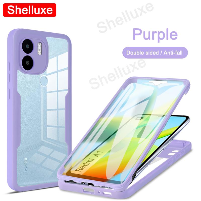 360 Полная защита корпуса Прозрачный чехол Shelluxe для Redmi A1 A1+ для Xiaomi Redmi A2 Plus A2+ Силиконовый двусторонний чехол для телефона