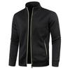 Men's Double-sided Fleece Jacket Autumn Winter Thick Warm Working Travel Jacket Full Zip Stand Collar Windproof Coat
