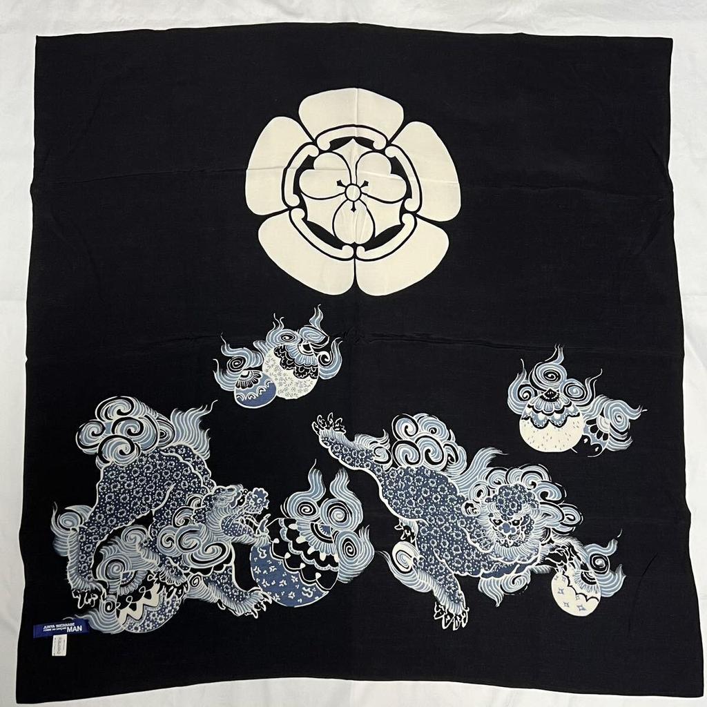 Б/у Шарф JUNYA WATANABE MAN 15SS Японский узор Junya Watanabe Comme des Garons 2014 2015SS