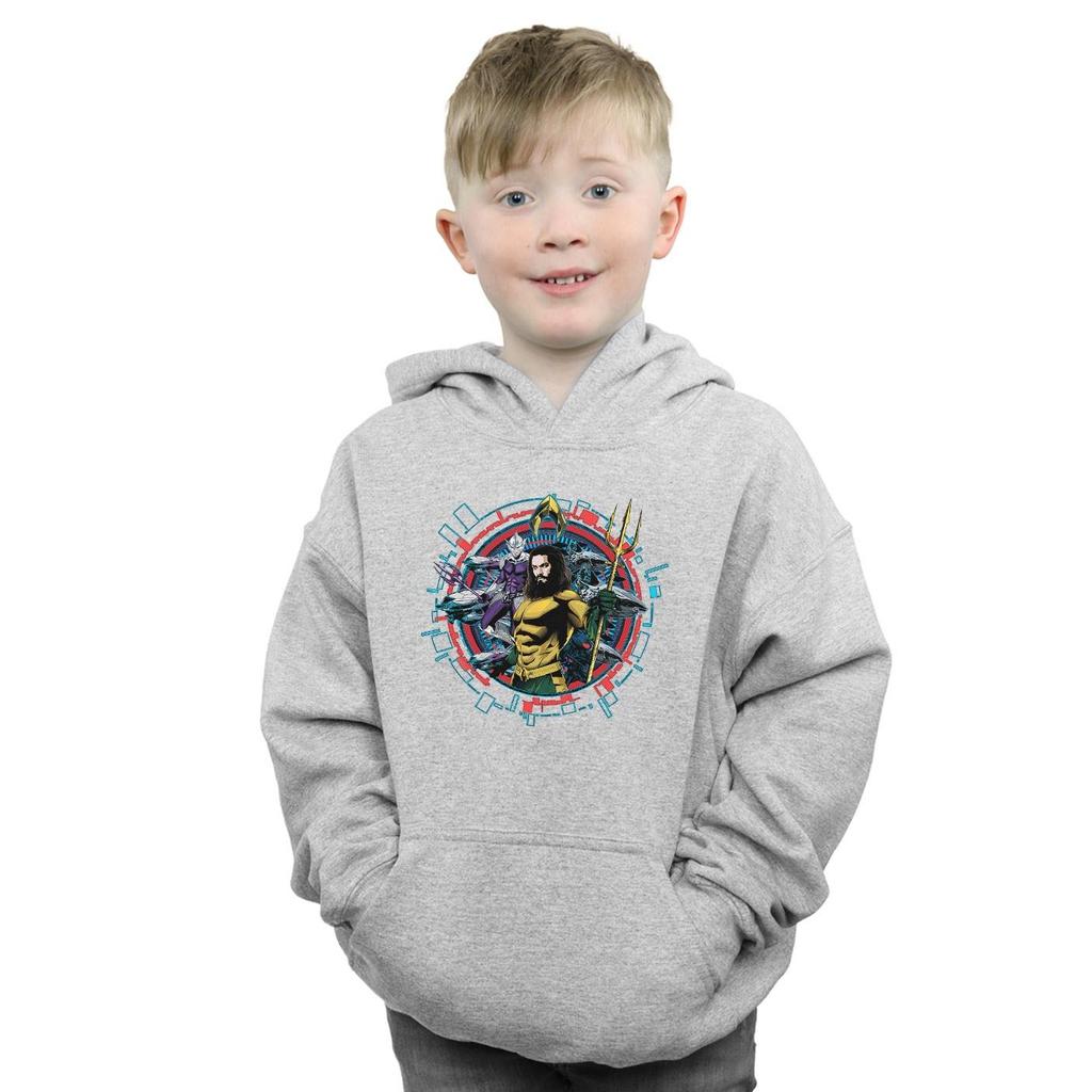 DC Comics Худи с круглым гербом Аквамена для мальчиков