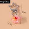 Cute Resin Luminous Star Drink Bottle Keychain Women Girls Key Ring Pendant for Car Key Holder Handbag Accessories Jewelry Gift