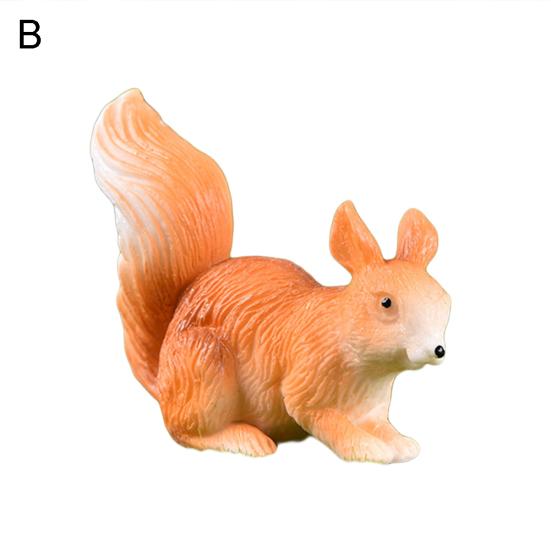 Cute Squirrel Animal Figurine Craft DIY Miniature Fairy Garden Bonsai Ornament
