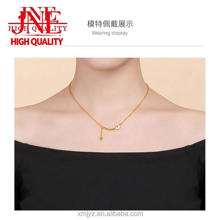Gold-Plated Ruyi Plum Necklace Sweater Chain Fashion Simple Female Style Ethnic Style Korean Fashion Jewelry Factory