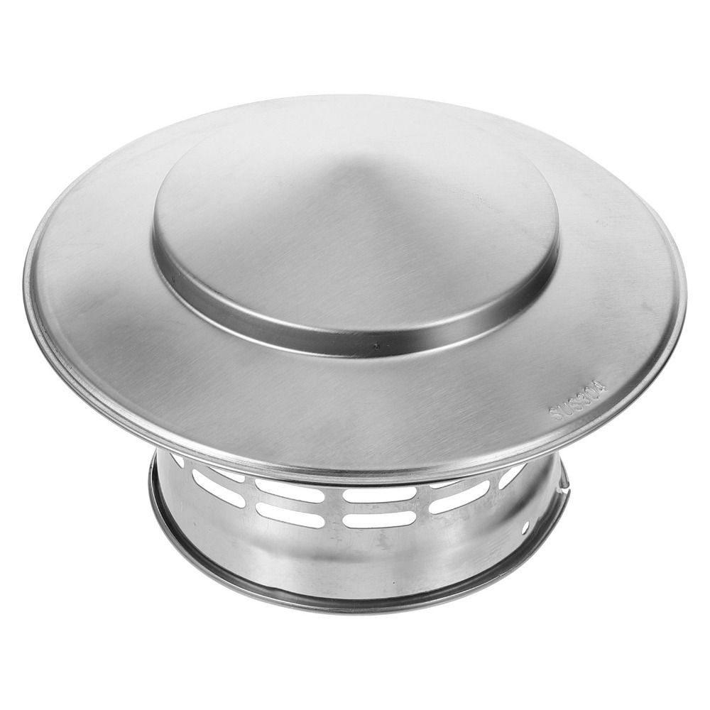 Stainles Steel Smoke Exhaust Pipe Rain Cap 75-200mm Stove Pipe Cover  Ventilation Ducts