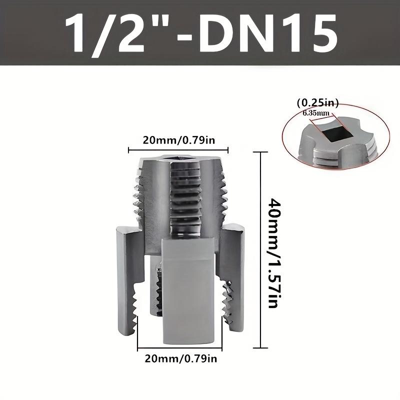 3pcs Integrated Wire Opener for Inside and Outside Water Pipe,Water Pipe Thread Repair Tool, Electric Drill Type Water Pipe Threading Device 1/2",3/4"