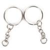 50Pcs 25Mm Polished Silver Keyring Keychain Split Ring Short Chain Key Rings Diy