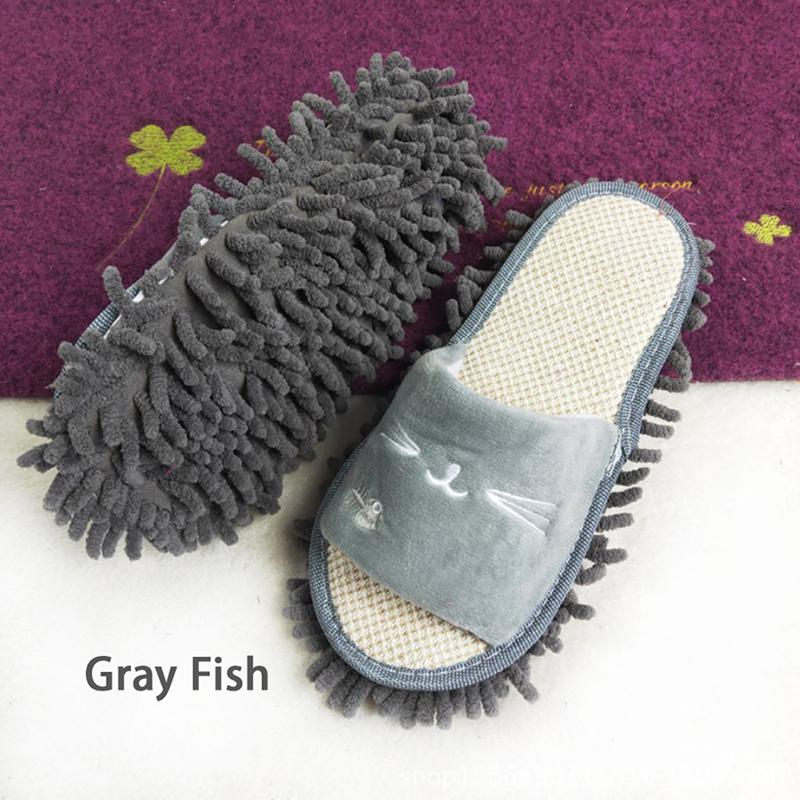 Унисекс, тапочки из микрофибры для чистки пола, тапочки для ленивой швабры с мультяшной собакой