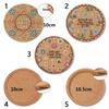 Placemats Mug Holder Tea Coasters Wooden Cup Mat Heat Resistant Anti-hot Heat Pad Cork Coasters