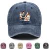 Father Mother Print Snapback Sun Hat, Family Flat Cap Sun Protective Sun Protection Vintage Hip Hop Adjustable Baseball Cap