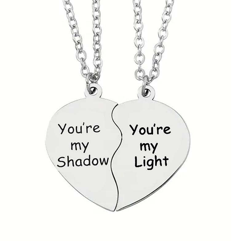 2 шт./компл. Мы лучшие друзья, потому что все остальные отстойные Ожерелье с подвеской-сердцем из нержавеющей стали, Ювелирные изделия дружбы, Подарки