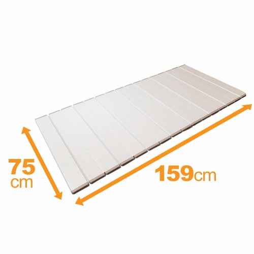 Topre Corporation Folding Bath Lid, Lakness, 75 x 159 cm, Ivory, L16