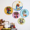 Metal  Wall Plates | Home Decoration | Worli Art Design | Living Room Wall Decoration | Décor Items | Gift Items (Multicolour) (Set of 5)