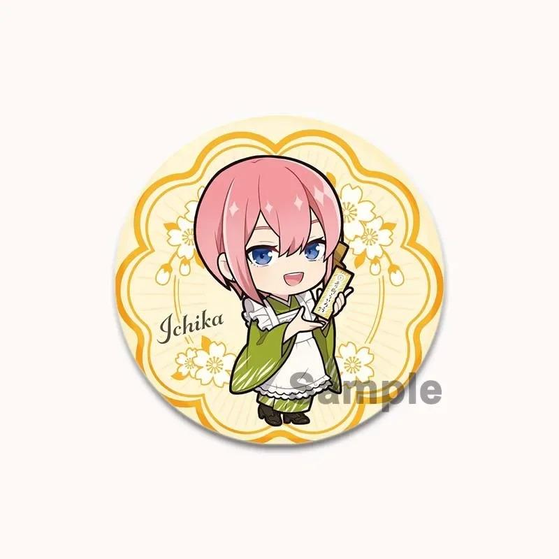 32/44/58MM Anime Ichika Nino Miku Yotsuba Itsuki Badge Cartoon Round DIY Brooch for Clothing Backpack Coat Decorative Accessories