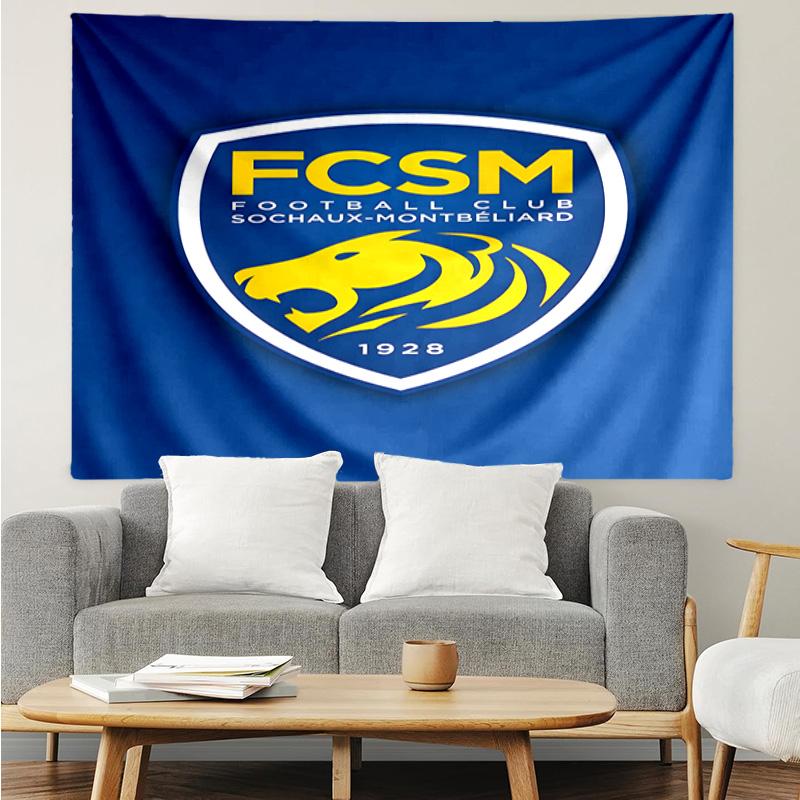 Fcsm Football Club Emblem Tapestry, Unique Design Tapestry, Suitable for Bedroom,Livingroom, Playroom,Heartwarming Fan Holiday Gifts