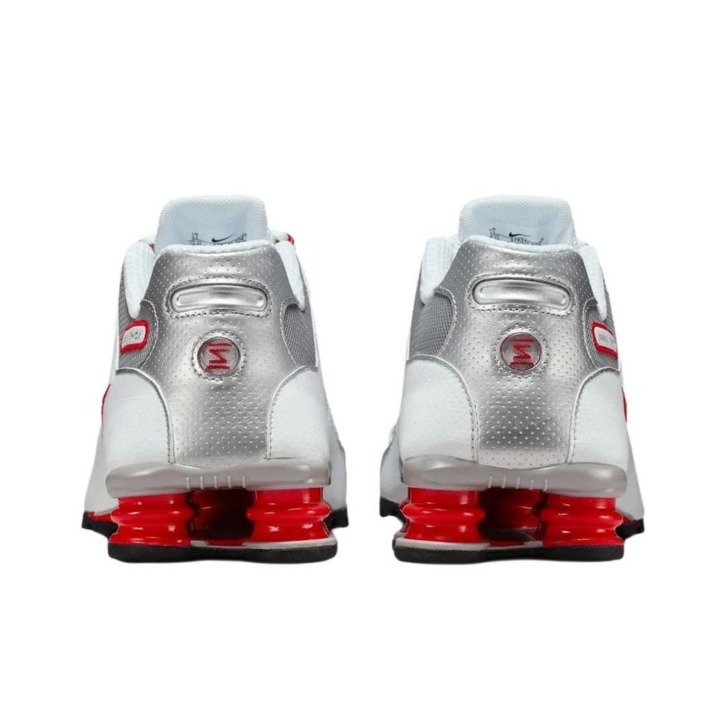 Nike Кроссовки Shox NZ Унисекс Белый Университетский Красный Черный Металлик Серебристый 378341-104
