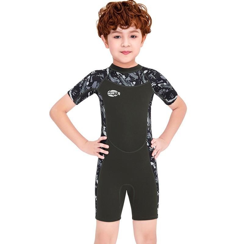 2.5mm Neoprene Kids Shorty Wetsuit Snorkeling Surfing Diving Boys Thermal Rash Guard Summer Winter
