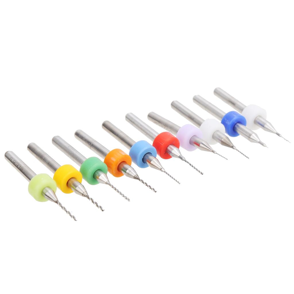 10pcs Hard Alloy Micro Drill Bits Circuit Board Rotary Tool UltraThin Drilling Chuck Pin