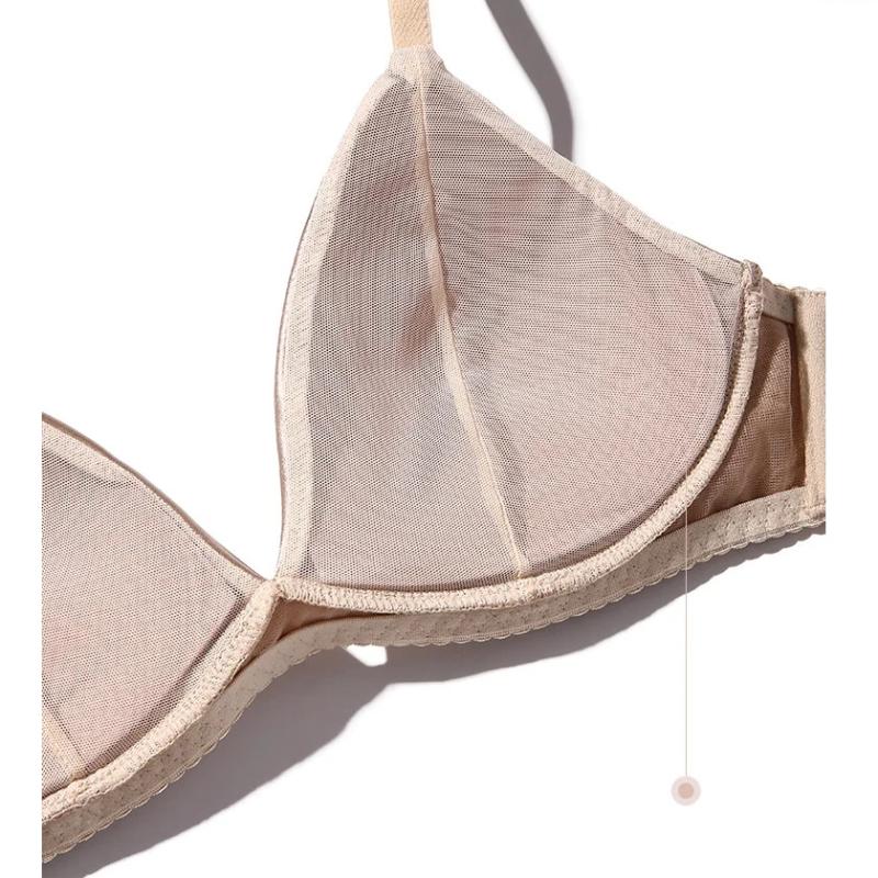 Французский комплект нижнего белья для женщин, сексуальный бюстгальтер с глубоким V-образным вырезом и леопардовым принтом, бесшовный комплект нижнего белья из ледяного шелка, высококачественный бюстгальтер и стринги