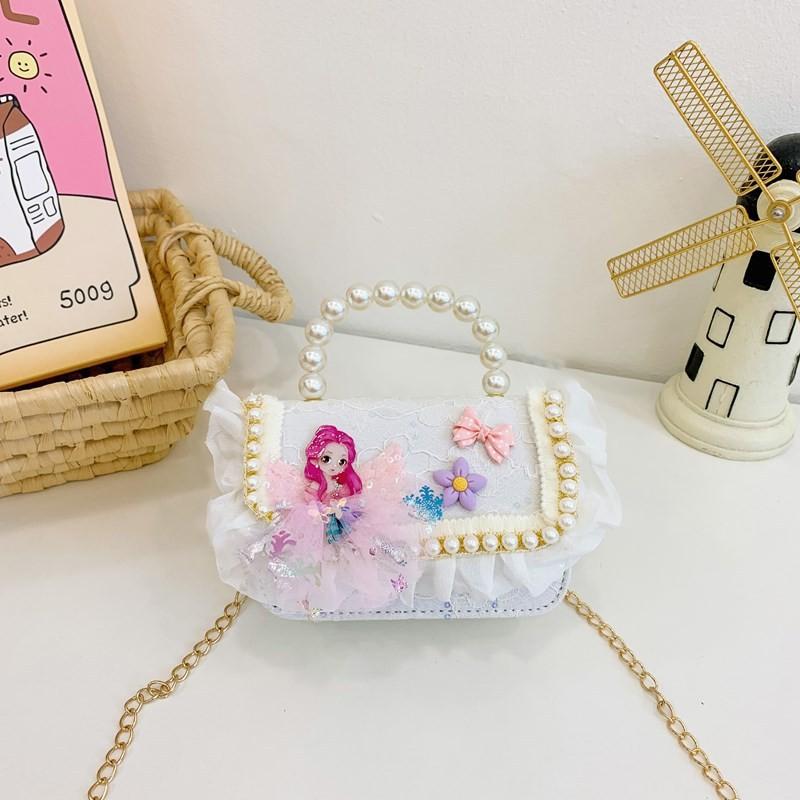 Очаровательная сумочка «Жемчужная принцесса» для девочек с милым кружевом и дизайном в виде банта
