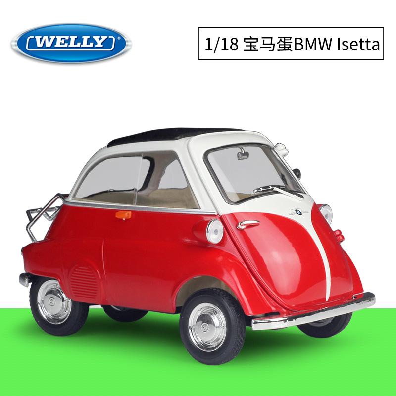 Велли 1:18 Литой Модель Автомобиля Bmw Isetta Литье под Давлением и Игрушечные Транспортные Средства Коллекция Машинка Игрушка Подарок Мальчику на День Рождения