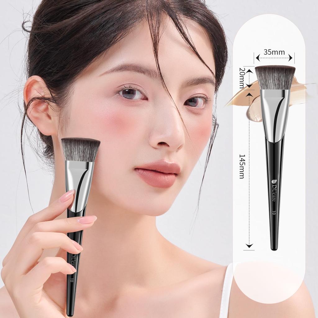 DUcare Foundation Brush Shading Oval Makeup Face Flat Top Made with for Quick Base Makeup & Brush, Shape, Brush, Brush, Type, High-Quality Taklon,