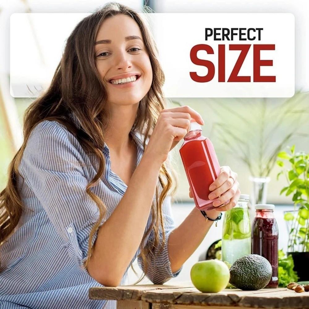Portable 250/350/500ml Juice Bottles Plastic Clear Milk Tea Bottle Spill-Proof Square Refilling Water Bottle Easy Cleaning