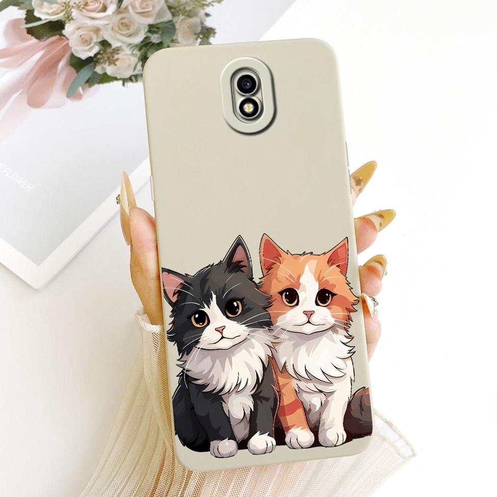 Clear For Samsung J7 Pro J730G Cover For Samsung Galaxy J7 2017 Case J730F Cute Cat Fashion Butterfly Funny Painted Casing