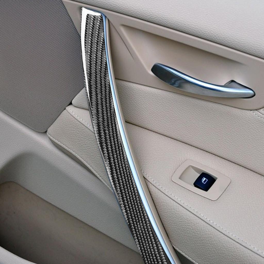 Для BMW X3 E83 2004 2005 2006 2007 2008 2009 2010 автомобильные аксессуары из углеродного волокна внутренняя дверная ручка крышка накладка наклейка