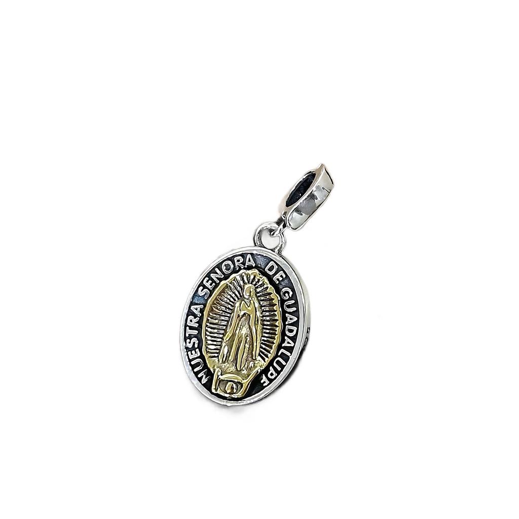 S925 Sterling Silver Our Lady of Guadalupe Oval Pendant - Vintage Religious Trendy Women's Fashion Accessory