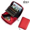 Сумка для карт, кожаная сумка для мелочи RFID, японская, чехол для карт на молнии, сумка для карт для женщин, большая вместимость