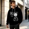 Men's Halloween Hoodie, Breathable 2D Cartoon Graphic Pullover, Soft Comfort Fabric, Casual Daily Sweatshirt for Men