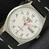 5 AUTOMATIC JAPAN 6309A MENS VINTAGE ARABIC WHITE DIAL WATCH A701300-5 R206a-a701300