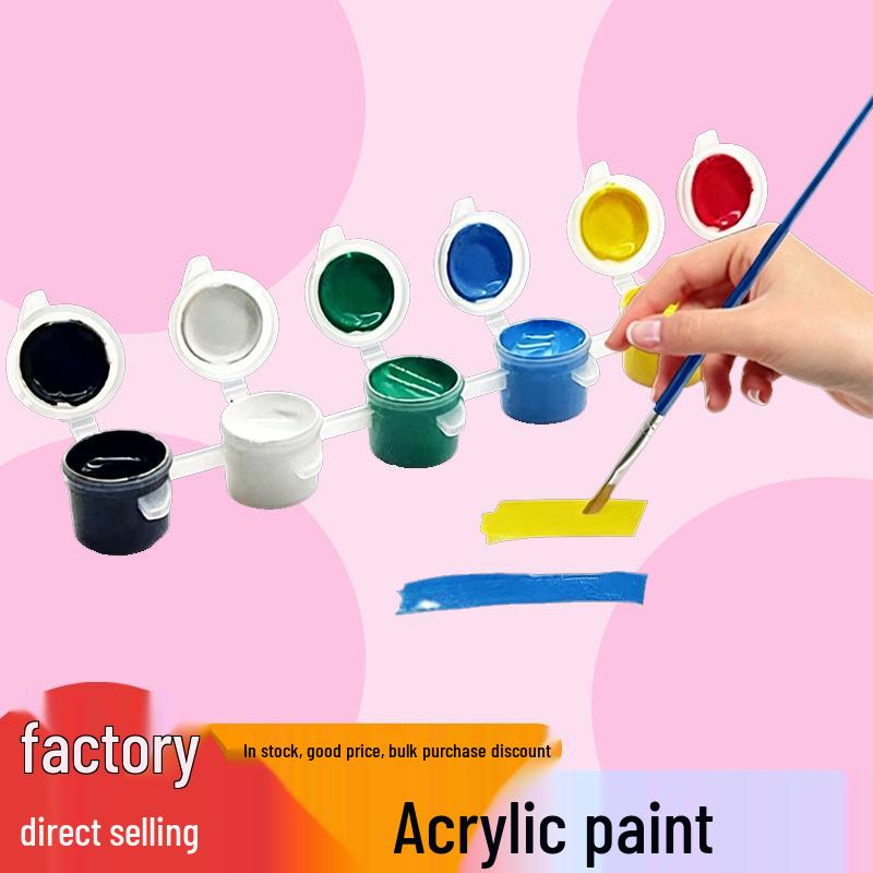 Набор детского DIY-граффити-арта из 12 цветов - Акриловая краска 3 мл для гипса и воздушных змеев