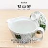J-kitchens Teapot with Tea Strainer, 385ml Capacity, Serves 2-3, Made In Japan, Hasami Ware, Cats Design, Green, L173780