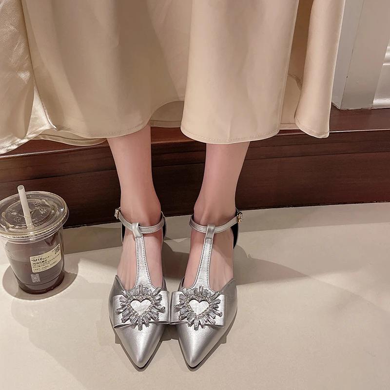 Сумка с острым пряжкой стразами водонепроницаемая стол мода все-матч удобные нескользящие износостойкие модные сандалии женские