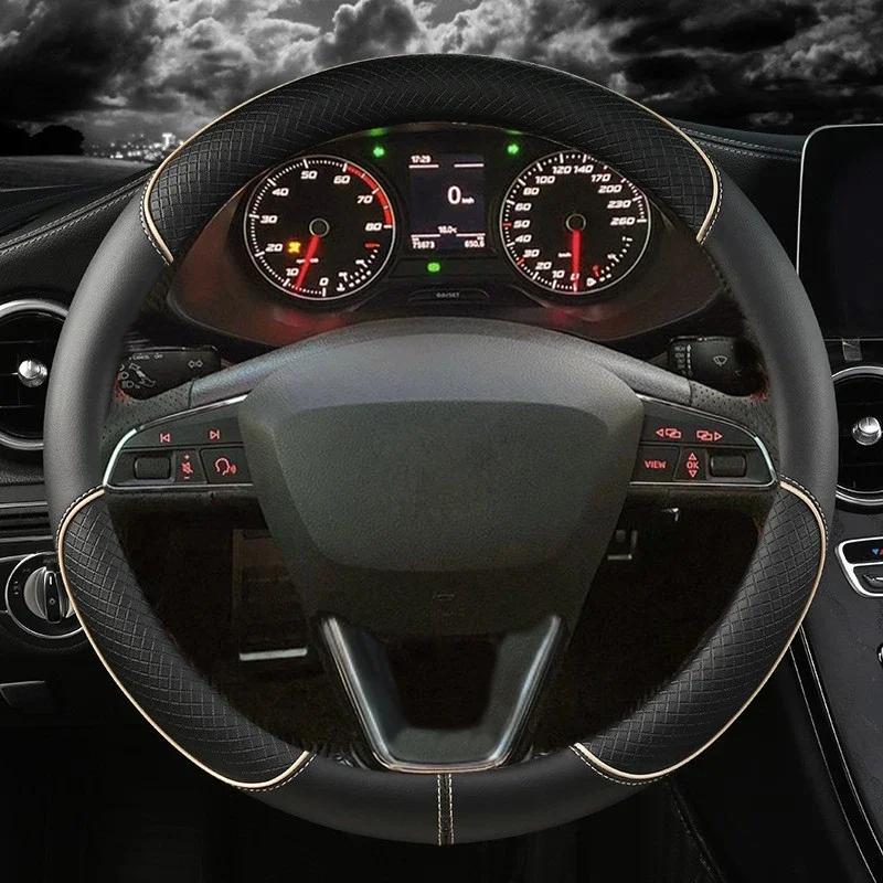 Чехол на руль автомобиля из микрофибры 38 см, нескользящий, для Seat Tarraco Arona Ateca Ibiza Toledo Mii Leon Arosa Exeo ST FR
