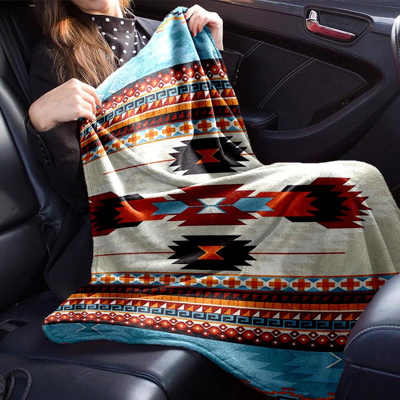 Native American Pattern Blanket Flannel Blanket for bed, sofa, Camping, Hiking, Picnic Essentials, gift for family Fan gifts