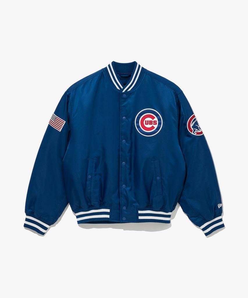 New Era Mlb Chicago Cubs Authentic Stadium Jacket Blue