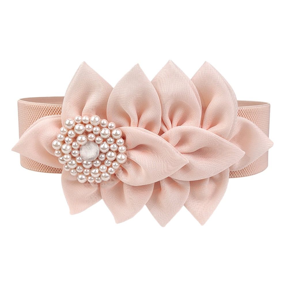 Широкий эластичный пояс с цветочной отделкой, декоративный ремень, изысканные поясные ремни, украшение для одежды