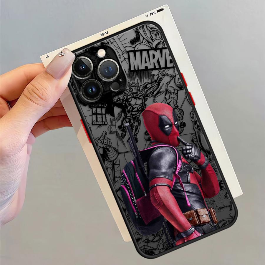 Чехол для телефона для iPhone SE 11 Pro Max 16 Pro XR XS X 15 Pro Max 14 13 Pro 12 Mini 7 8 SE 6s 16e ТПУ Чехол Marvel Дэдпул