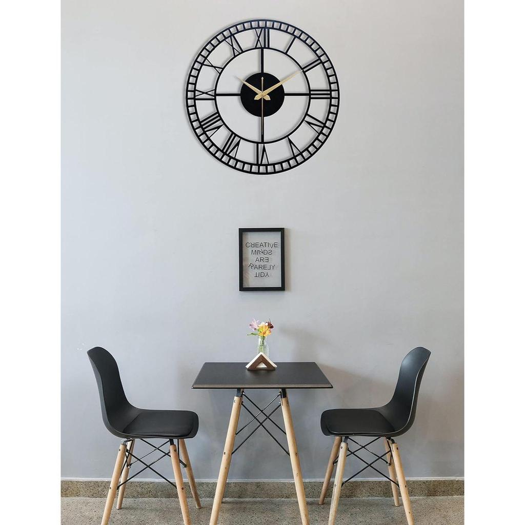 Stylish Metal Analog Wall Clock for Living Room, Bedroom, Kitchen, Home and Hall | Antique Fancy Big Size Modern Wall Watch for Home Decor (60CM)
