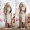 WTB Synthetic Lolita Wig Female Layered Milk Tea Blonde Long Straight Hair With Bangs Christmas Cosplay Party Wig