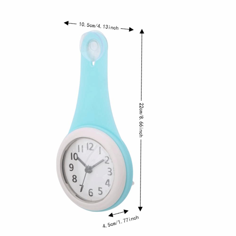 Plastic Shower Clock White Pink Blue Anti-Fog Clock Hanging Bathroom Clock Bathroom Kitchen Shower
