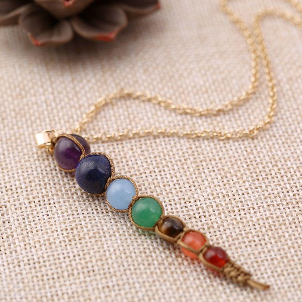 Gifts Fashion Charm Women Yoga Chakra Bead Pendant Pendant Necklace Necklace Beadnecklace