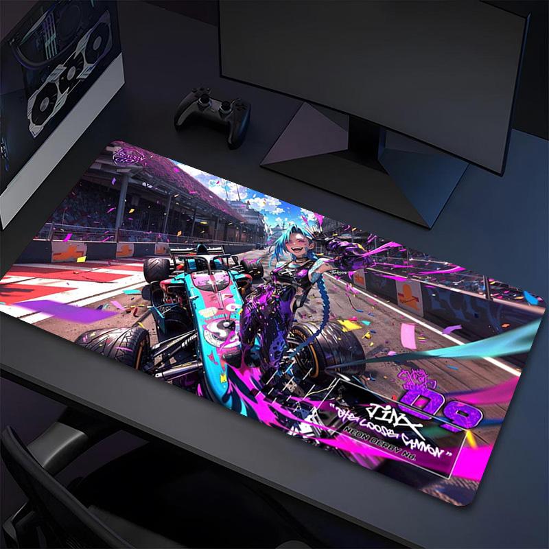Cyberpunk Cityscape Xl Gaming Mouse Pad Nonslip Rubber Base Stitched Edge Waterproof Desk Mat For Pc Laptop Gamer Office Computer Accessories C929312
