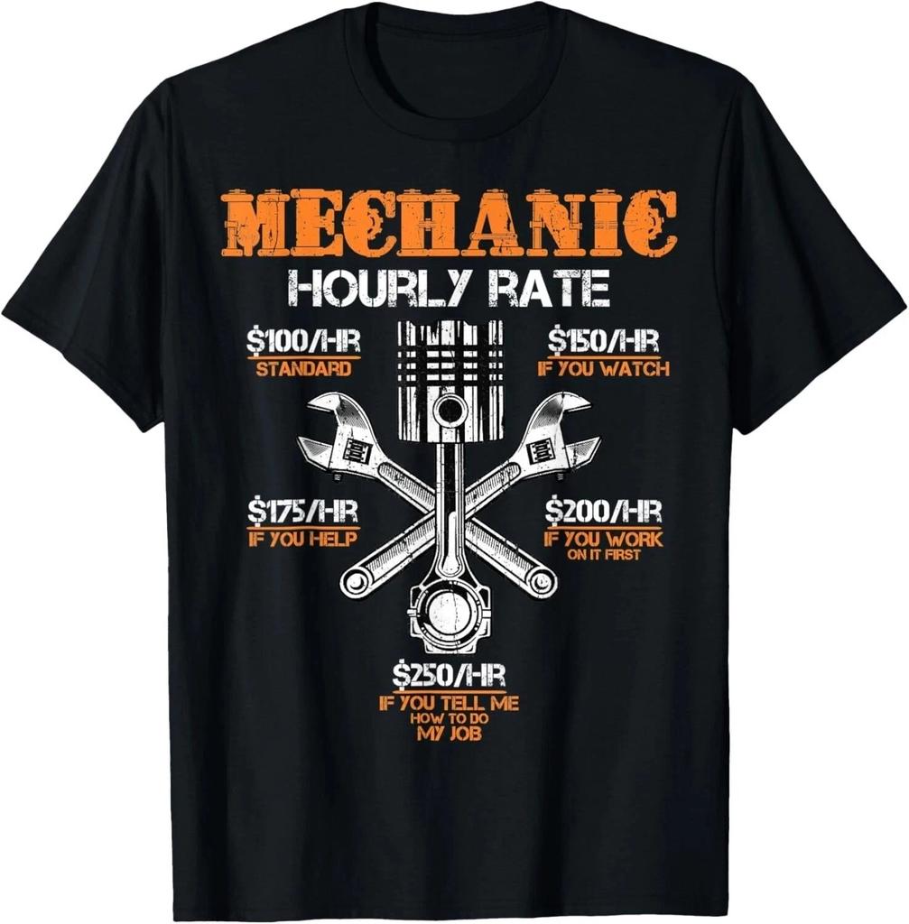 Men's and Women's T-shirts Mechanic Hourly Rate Gift Shirt Labor Rates Unisex T-Shirt S-5XL Q3364