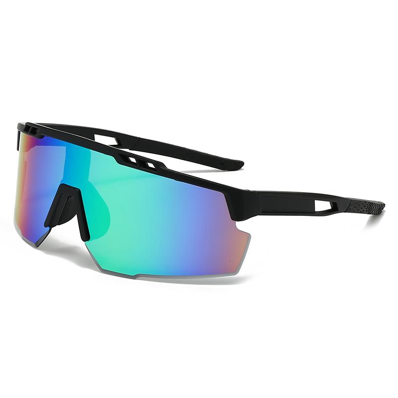 New Outdoor Fashion Riding Windproof Glasses With Large Frame Integrated Uv Protection Sports Sunglasses 3254